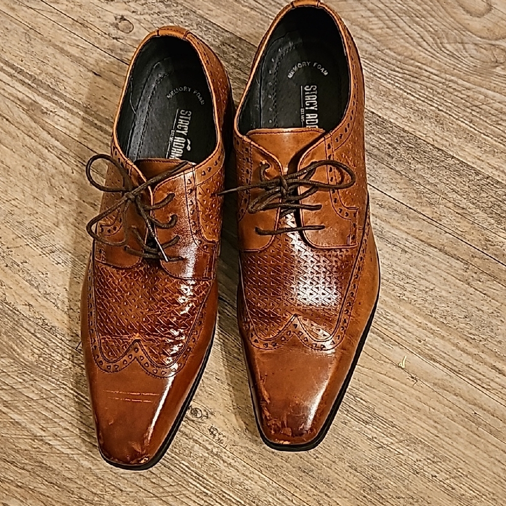 Stacy Adams Tan Leather Oxfords